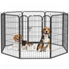 Pawhut Heavy Duty Dog Pet Puppy Metal Play Pen Lapin Pig Hutch Run Enclos Pliable Noir 31 \"x 39.25\"