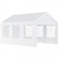Tente De Fete Tube En Acier Galvanise 600x400x280cm Tente Reception Mariage Chapiteau Blanc 05