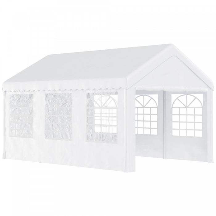 Tente De Fete Tube En Acier Galvanise 600x400x280cm Tente Reception Mariage Chapiteau Blanc 05