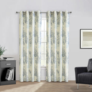 Panneau de rideau filtrant la lumière à œillets Lana bleu d’Habitat - 50 x 108