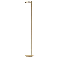 Lampe à pied Fia de Dainolite avec fini laiton vieilli et 1 ampoule à DEL