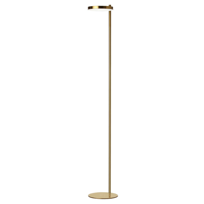 Lampe à pied Fia de Dainolite avec fini laiton vieilli et 1 ampoule à DEL