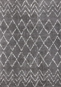  Tapis Taylor a poils longs diamants rustiques creme gris, 5'3