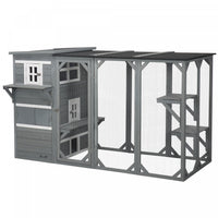 Pawhut Catio Pour Chat En Bois, 76