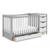 Graco Remi Lit de bebe convertible 4-en-1 avec table a langer - Gris galet avec blanc