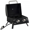 Outsunny Barbecue a gaz propane de table transportable a 2 bruleurs