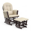 Storkcraft Hoop Fauteuil bercant et pouf - Espresso avec beige