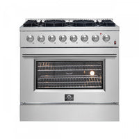 Cuisiniere a double combustible Marco 36 po, acier inoxydable, 5.36 pi³ - FFSGS6197-36