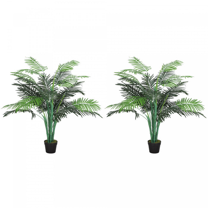 Outsunny Palmier Tropical Artificiel de 125 cm avec Feuilles Realistes