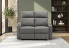 Petit Causeuse Inclinable Rembourre 2 Places, 50\" De Large, Tissu Gris Fonce, Contemporain