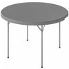 Outsunny Table de Pique-Nique Pliante 120 cm avec Patins Antiderapants, Gris