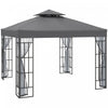 Outsunny Tonnelle De Jardin Pare-soleil D'exterieur Portable 10'x10', Gris