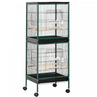 Pawhut Grande Cage A Oiseaux Avec 1,7 Pi De Largeur Pour Envergure, Voliere D'interieur Avec Design