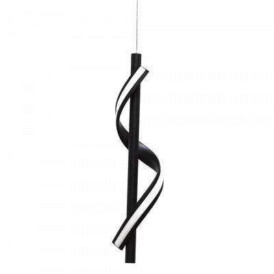 Dainolite Justine LED Pendant 8w Matte Black Finish White Silicone Diffuser Lamp|Luminaire suspendu Justine de Dainolite en silicone blanc qui diffuse la lumière, avec fini noir mat et ampoule à DEL de 8 W