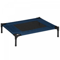 Pawhut D1-0237 Lit Sureleve Pour Chien Et Chat Lit Confortable Pour Camping Confortable Bleu Et Noir