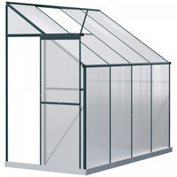 Outsunny Serre De Jardin Aluminium Polycarbonate Serre A Tomates Jardinerie Plantes Avec Fenetre Et