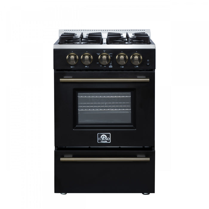 Cuisiniere a gaz autonome Breno de 24 po, noire – FFSGS6290-24BLK.