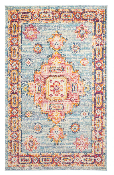Lotus Blue Rug 5'0" x 8'0" | Tapis Traditionnel Lotus 5'0" x 8'0" en Bleu