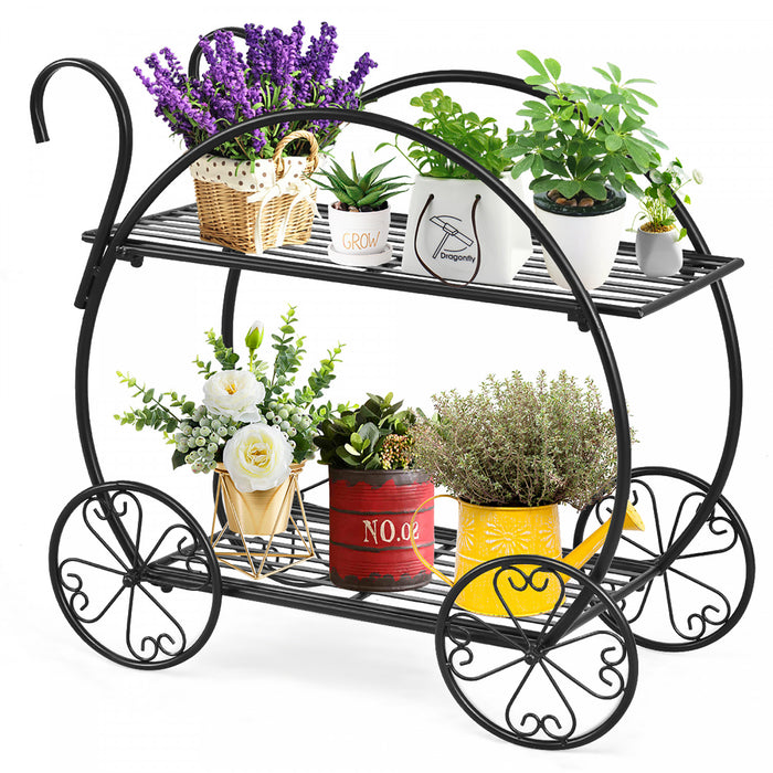 Support De Metal Robuste Pour Plantes, Chariot Jardin Decoratif