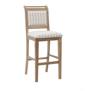 Tabouret bar Emmy en tissu - gris