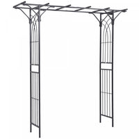 Outsunny Arche De Jardin En Metal De 7 Pieds Tonnelle De Passerelle Exterieure Pour Plantes Grimpant