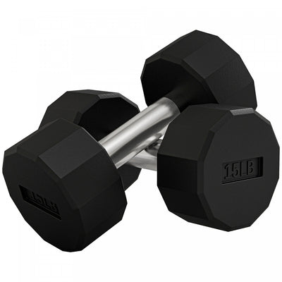 Soozier Weights Dumbbells Set with Non-Slip Grip for Home Gym, 2 x 15lbs