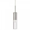 Luminaire suspendu Palmer de Dainolite en verre transparent, avec fini chromé poli et 1 ampoule