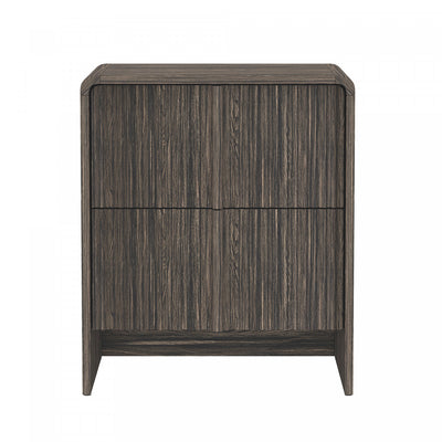 Novara Contemporary 22" Nightstand in Jacobean Walnut (2-Drawer) | Table de nuit contemporaine Novara 56 cm en noyer Jacobean (2 tiroirs)