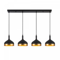Luminaire pour îlot de la collection Dash - noir et doré