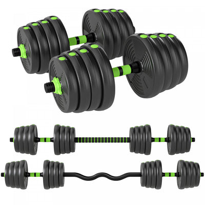 Soozier Adjustable Dumbbell Set, 3 in 1 Weights Set for Home Gym, 66lb