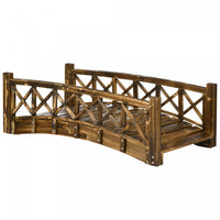 Outsunny Pont De Jardin En Bois De 4ft Passerelle En Forme D'arc