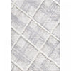 Carpette à poil long Lola crème à motif de treillis et de lignes - 6 pi 7 po x 9 pi 6 po