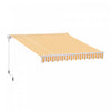 Outsunny 10x8 Pieds Auvent De Terrasse Retractable Manuel Resistant A L'eau Pare-soleil Exterieur Pont Fenetre Porte Auvent Abri Cadre En Aluminium Orange