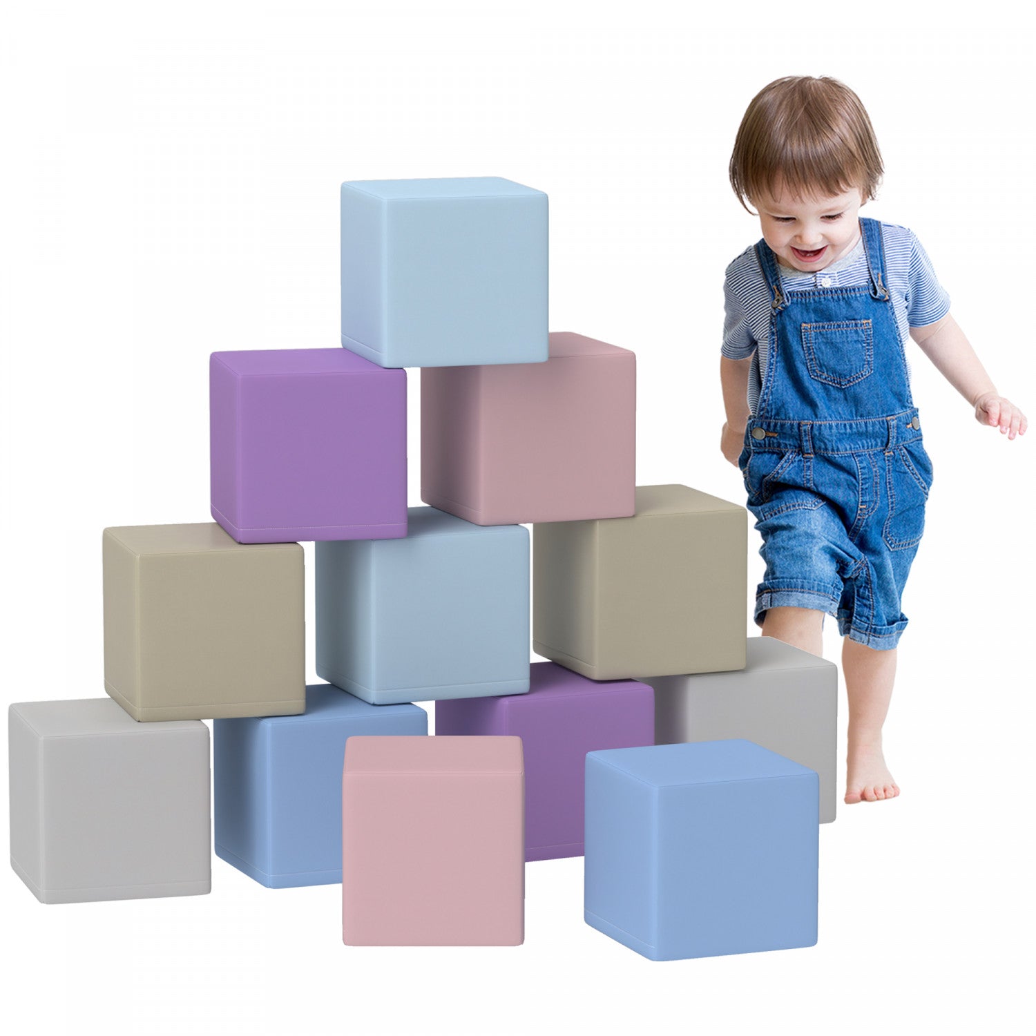Blocs de construction souples - 12 cubes - 20x20x20 cm - Multicolore Blocs de construction souples - 12 cubes - 20x20x20 cm - Multicolore