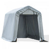 Outsunny 8'x6' Abri de rangement extérieur avec porte enroulable et à fermeture éclair