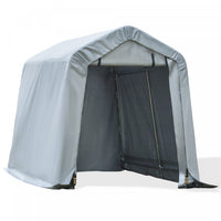 Outsunny 8'x6' Abri de rangement extérieur avec porte enroulable et à fermeture éclair