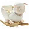 Qaba Baby Rocking Horse, Sheep Rocking Horse with Lullaby Song, Plush Stuffed Ride-on Animal Rocker for Boys and Girls Aged 18-36 Months, White
