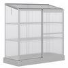 Outsunny Serre A Cadre Froid En Aluminium A 2 Niveaux Avec Dessus Ouvrant