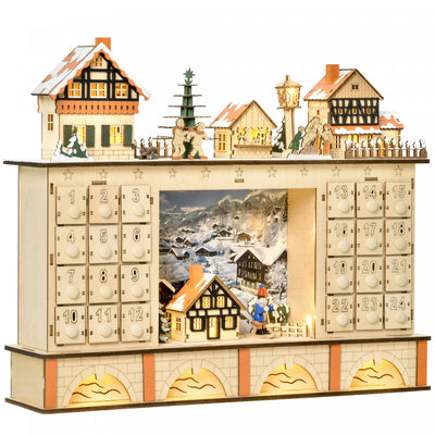 Homcom 17" Christmas Advent Calendar|Homcom Calendrier De L'avent De Noel