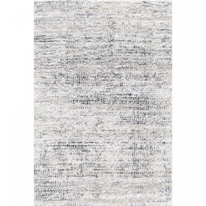 Carpette à poil long Paris crème à motif de vagues - 6 pi 7 po x 9 pi 6 po