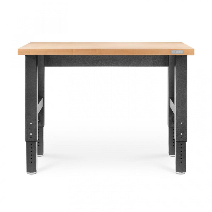 Établi de 4 pi à hauteur réglable en bois franc de Gladiator - granite martelé