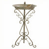 Outsunny Bain d'Oiseaux avec Statue, Bassin Vintage pour Jardin, Vert