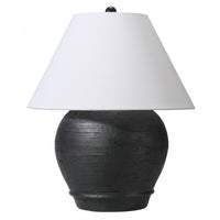 Lampe de table de 22 po en céramique - noire