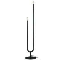 Lampe à pied Wand de Dainolite avec fini noir mat et 2 ampoules