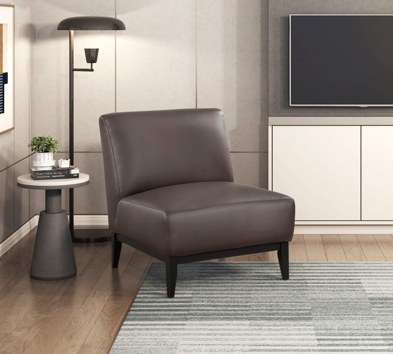 Fauteuil D'appoint Murdock En Cuir Marron