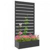 Outsunny Lit De Jardin Sureleve Avec Treillis Pour Plantes Grimpantes, Noir