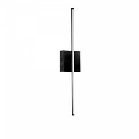 Applique murale verticale Array de Dainolite en acrylique blanc qui diffuse la lumière, avec fini noir mat et ampoule à DEL de 19 W