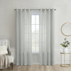 Panneau de rideau transparent à œillets Boucle gris clair d’Habitat - 52 x 108