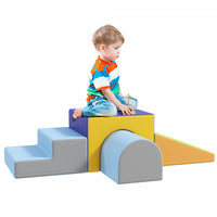 Qaba Ensemble De Jeu En Mousse Pour Tout-petits Et Enfants, 4 Pieces Faciles A Nettoyer, Doux Et Sur