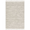 Carpette à poil long Quinto beige à motif de vagues - 6 pi 3 po x 9 pi 
